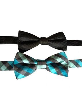2~APT.9 Elegant Adjustable Bow pre-Ties Tuxedo Dress Multicolor & black